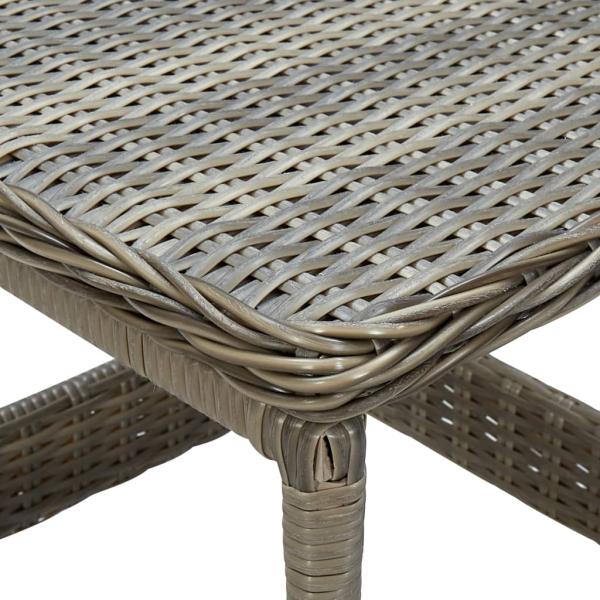 3-tlg. Garten-Lounge-Set mit Auflagen Poly Rattan Braun
