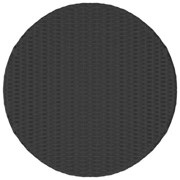 7-tlg. Garten-Sofagarnitur mit Auflagen Poly Rattan Schwarz