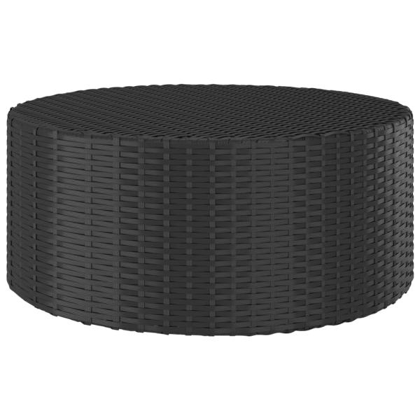 9-tlg. Garten-Sofagarnitur mit Auflagen Poly Rattan Schwarz