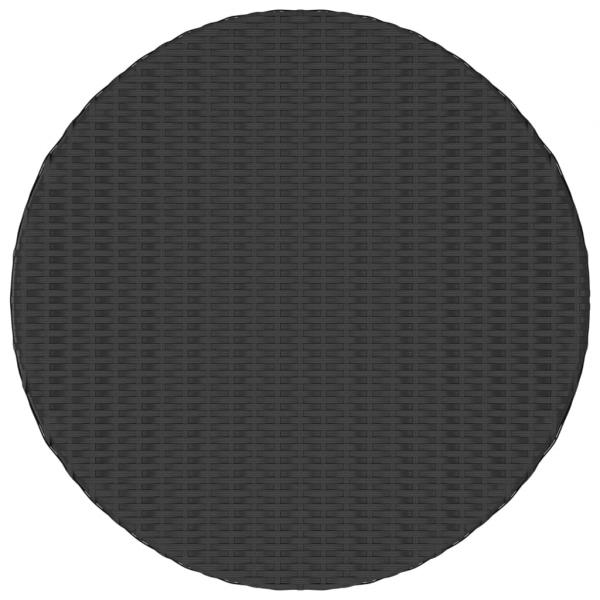 Teetisch Schwarz 68x68x30 cm Poly Rattan