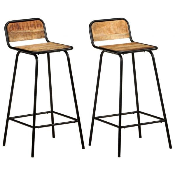 ARDEBO.de - Barstühle 2 Stk. Massivholz Mango