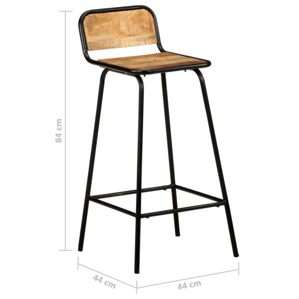 Barstühle 2 Stk. Massivholz Mango