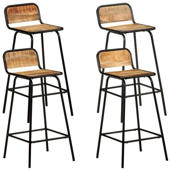 ARDEBO.de - Barstühle 4 Stk. Massivholz Mango