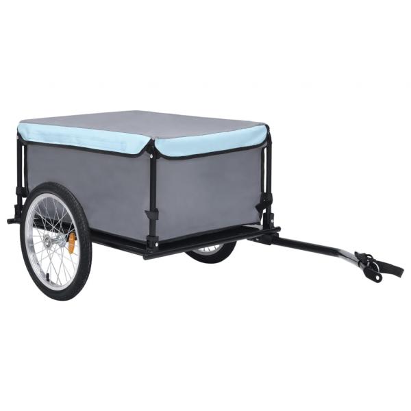 ARDEBO.de - Fahrradanhänger Schwarz und Blau 65 kg