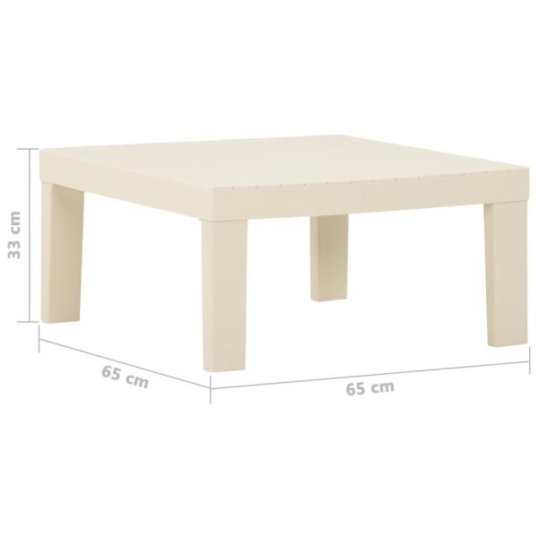 6-tlg. Garten-Lounge-Set mit Auflagen Kunststoff Weiß