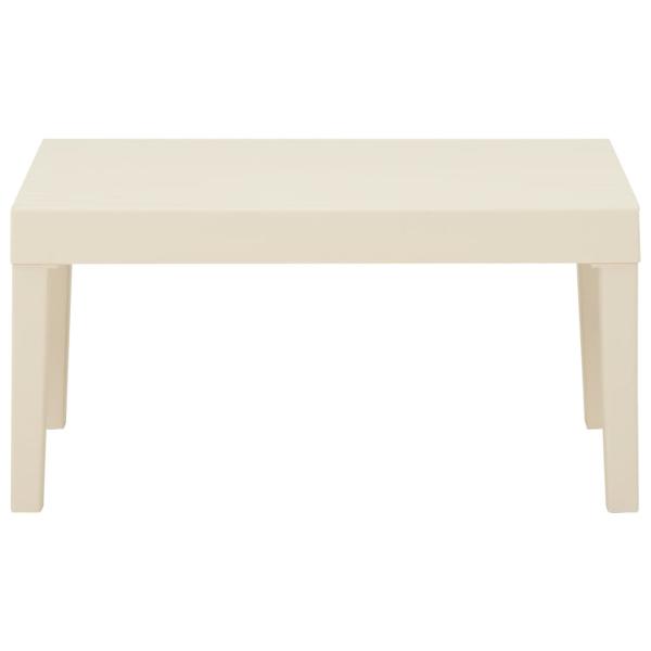 6-tlg. Garten-Lounge-Set mit Auflagen Kunststoff Weiß
