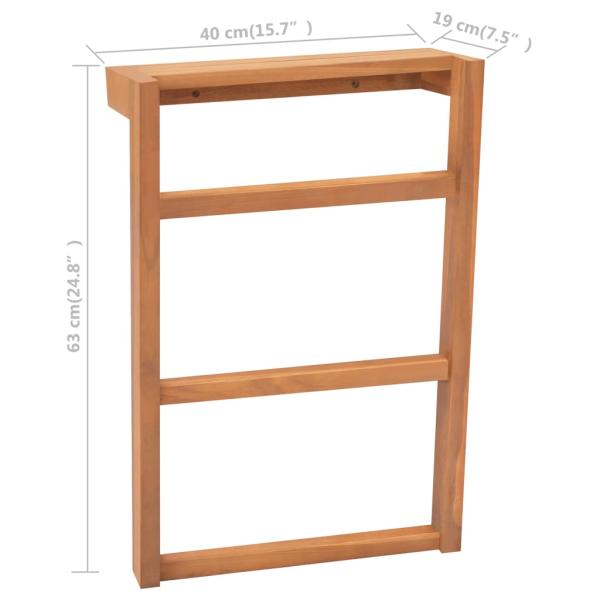 ARDEBO.de - Handtuchhalter 2 Stk. Massivholz Teak