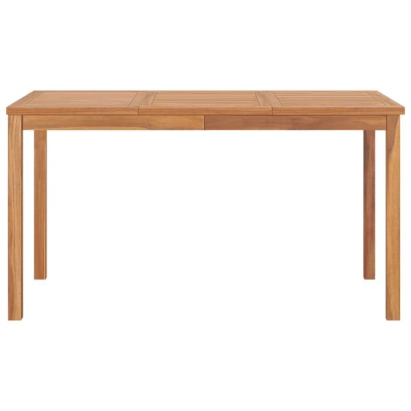 7-teiliges Garten-Ess-Set 140 x 80 cm Massivholz Teak