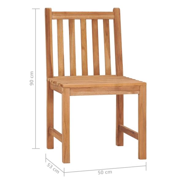 3-tlg. Garten-Essgruppe Massivholz Teak