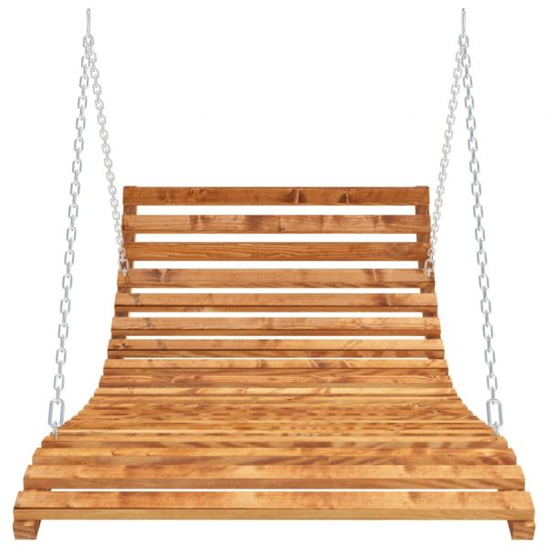 Bett-Schaukel Bugholz Massiv mit Teak-Finish 115x147x46 cm