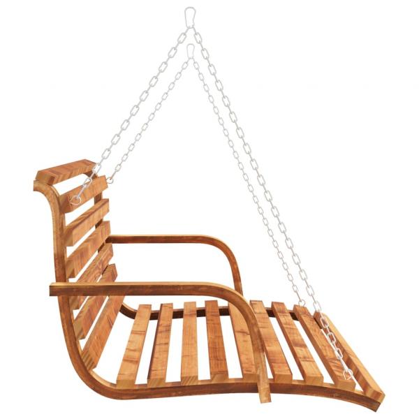 Schaukelbank Bugholz Massiv mit Teak-Finish 126x63x92 cm