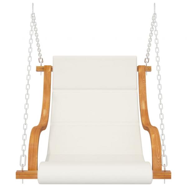 Hängeliege mit Kissen Creme Bugholz mit Teak-Finish