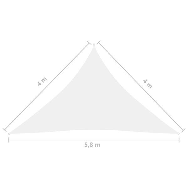 Sonnensegel Oxford-Gewebe Dreieckig 4x4x5,8 m Weiß