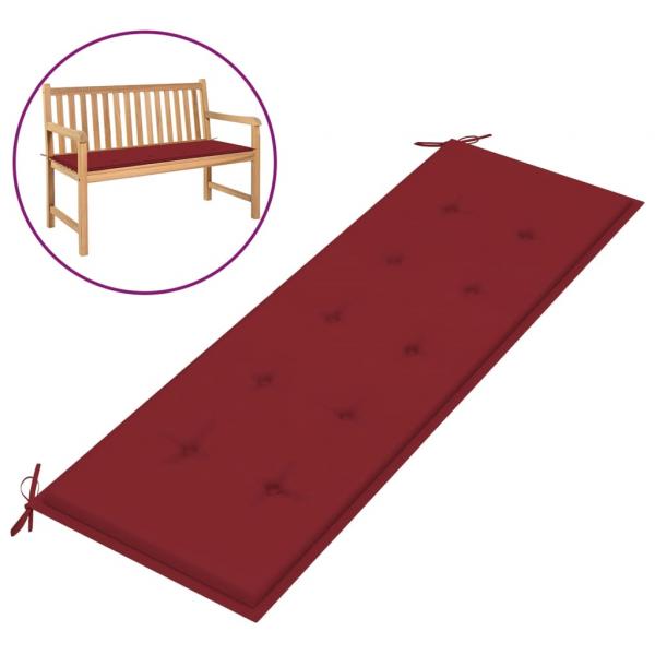 Gartenbank-Auflage Weinrot 150x50x3 cm Oxford-Gewebe