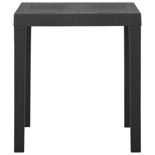 Gartentisch Grau 79x65x72 cm Kunststoff