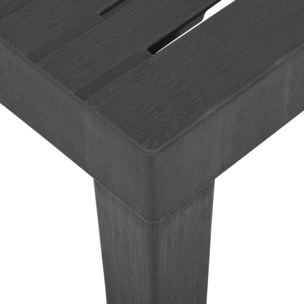 Gartentisch Grau 79x65x72 cm Kunststoff