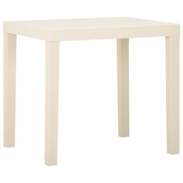 ARDEBO.de - Gartentisch Weiß 79x65x72 cm Kunststoff