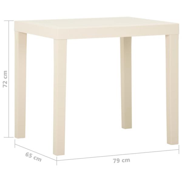Gartentisch Weiß 79x65x72 cm Kunststoff