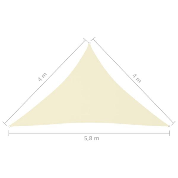 Sonnensegel Oxford-Gewebe Dreieckig 4x4x5,8 m Creme