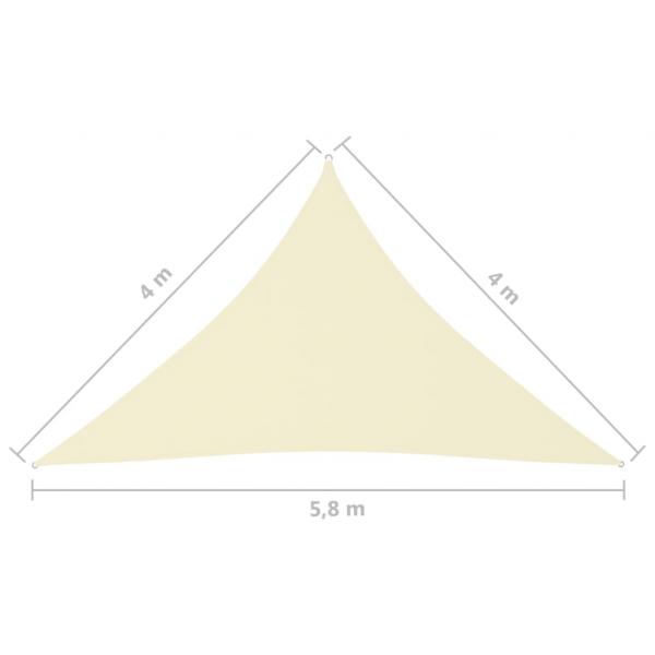 Sonnensegel Oxford-Gewebe Dreieckig 4x4x5,8 m Creme
