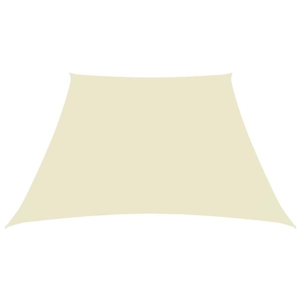 Sonnensegel Oxford-Gewebe Trapezförmig 2/4x3 m Cremeweiß