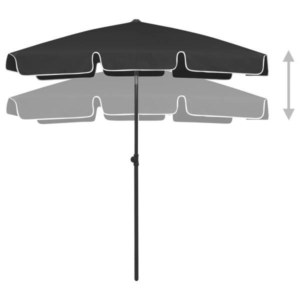 Strandschirm Schwarz 180x120 cm