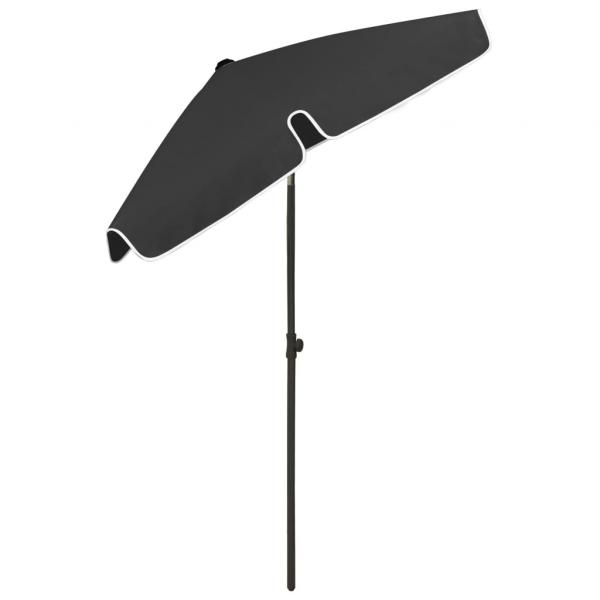 Strandschirm Schwarz 180x120 cm