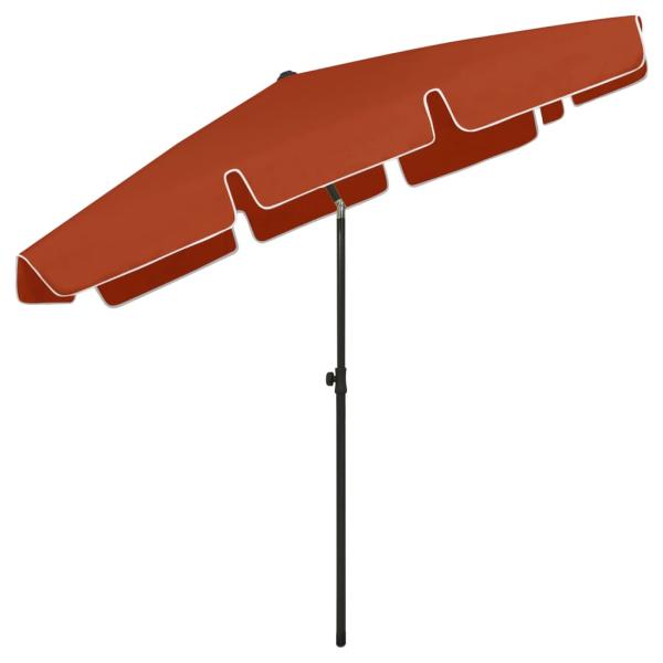 Strandschirm Terracotta-Rot 200x125 cm