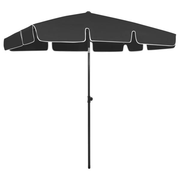 ARDEBO.de - Strandschirm Schwarz 200x125 cm