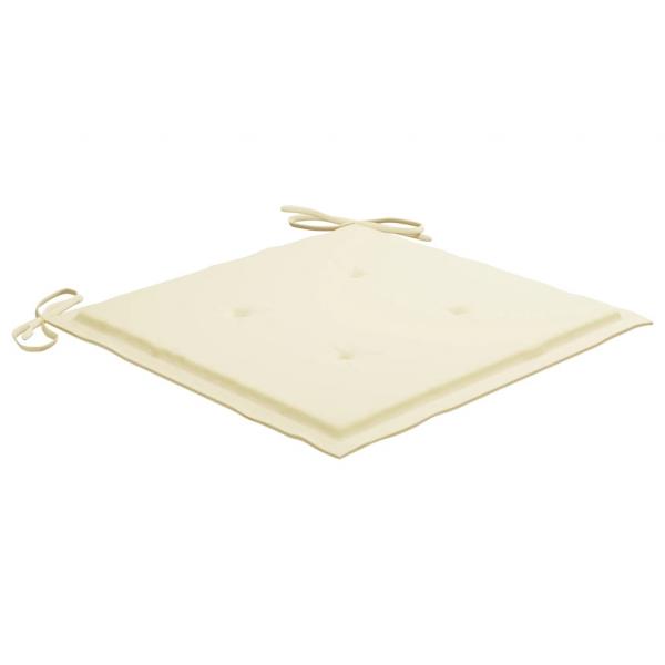 Gartenstuhl-Kissen 4 Stk. Creme 50x50x3 cm Oxford-Gewebe