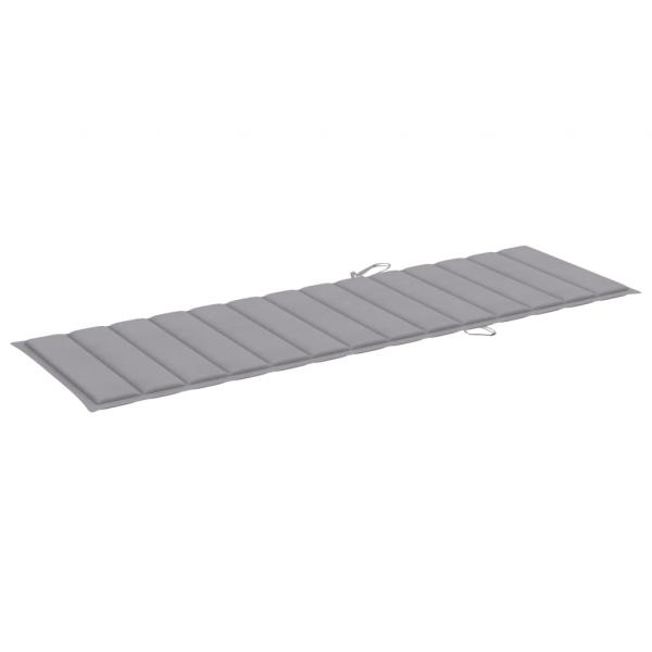 Sonnenliegen-Auflage Grau 200x70x3 cm Oxford-Gewebe