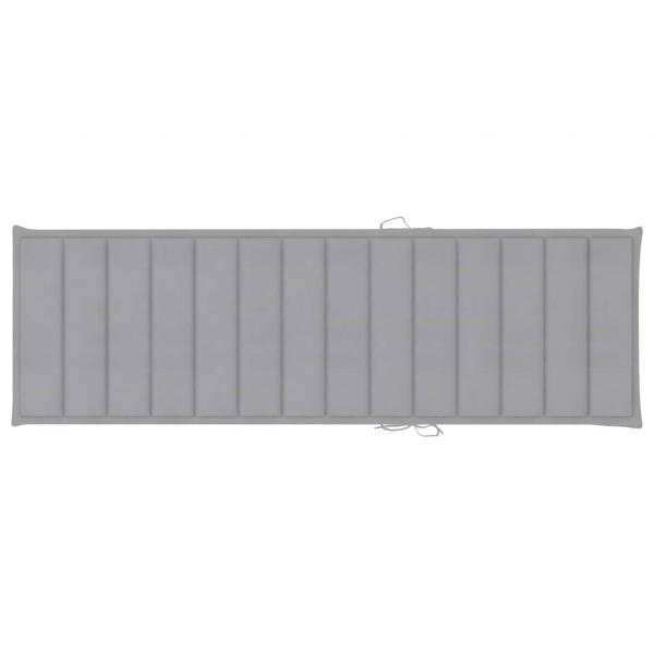 Sonnenliegen-Auflage Grau 200x70x3 cm Oxford-Gewebe