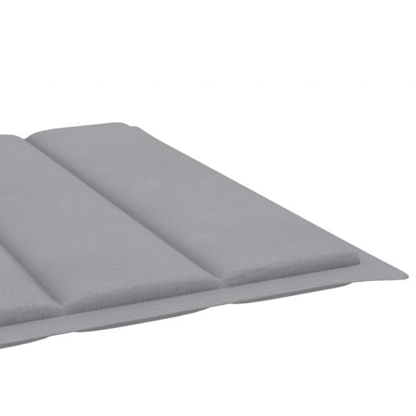 Sonnenliegen-Auflage Grau 200x70x3 cm Oxford-Gewebe