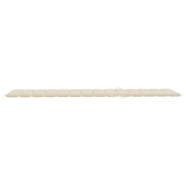 Sonnenliegen-Auflage Creme 200x70x3 cm Oxford-Gewebe