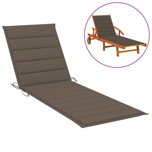 Sonnenliegen-Auflage Taupe 200x70x3 cm Oxford-Gewebe