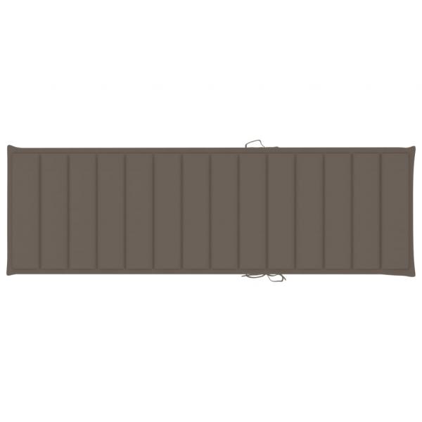 Sonnenliegen-Auflage Taupe 200x70x3 cm Oxford-Gewebe