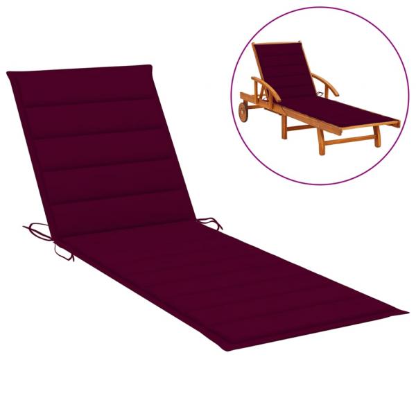 Sonnenliegen-Auflage Weinrot 200x70x3 cm Oxford-Gewebe