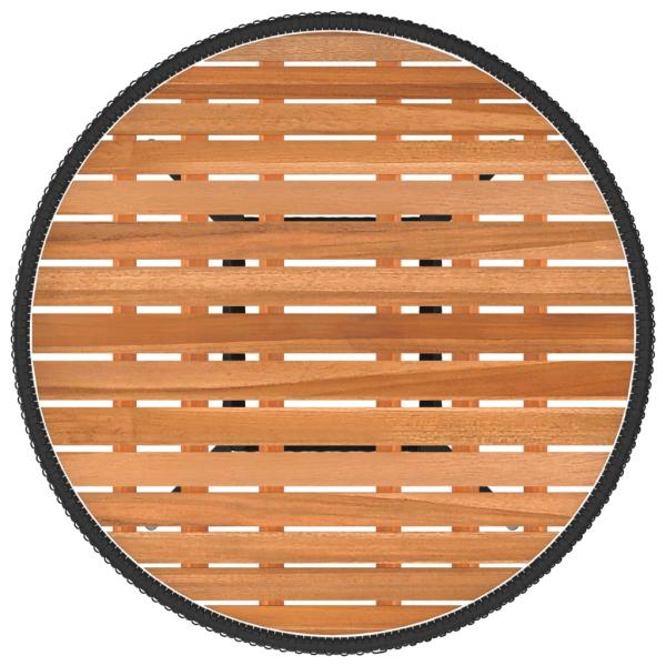 9-tlg. Garten-Sofagarnitur mit Auflagen Poly Rattan Schwarz