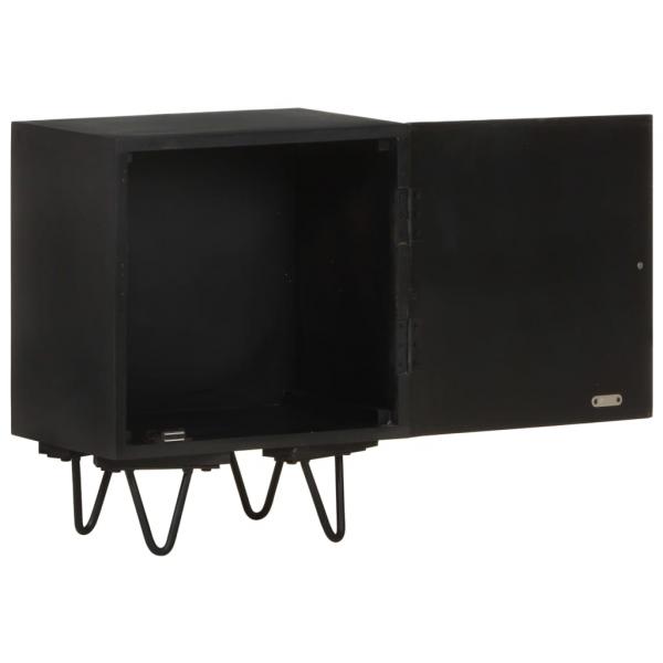Nachttisch mit Messing-Front 40x30x50 cm Massivholz Mango