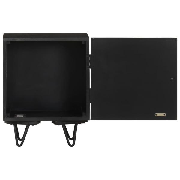Nachttisch mit Messing-Front 40x30x50 cm Massivholz Mango
