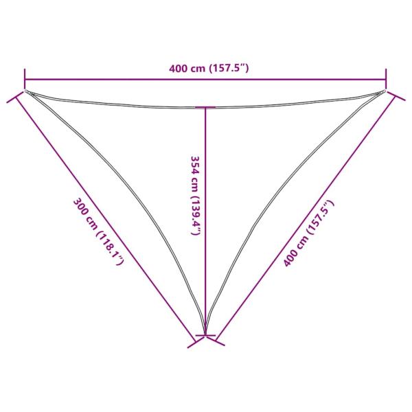Sonnensegel Oxford-Gewebe Dreieckig 3x4x4 m Anthrazit