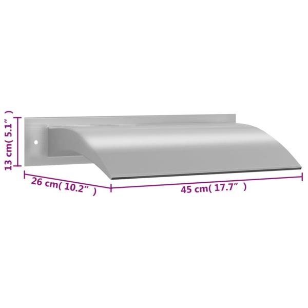 Pool-Wasserfall Silbern 45x26x13 cm Edelstahl  