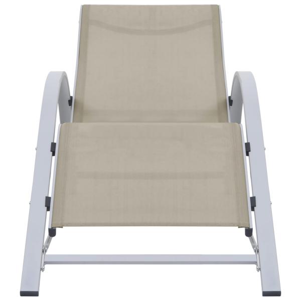 Sonnenliege Textilene und Aluminium Creme