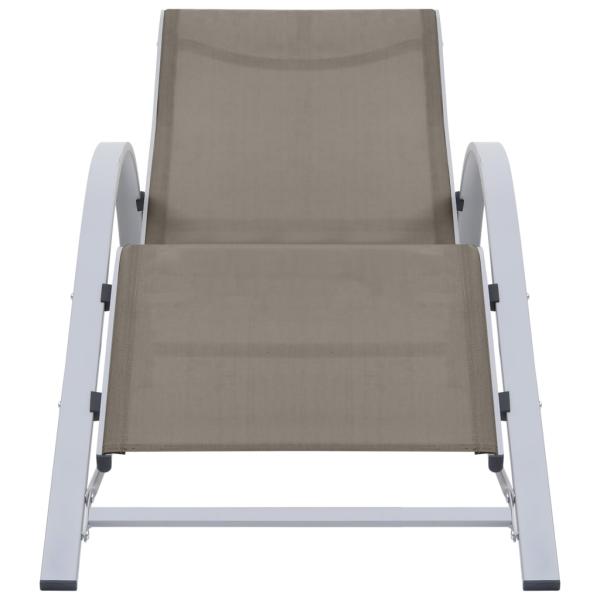 Sonnenliege Textilene und Aluminium Taupe