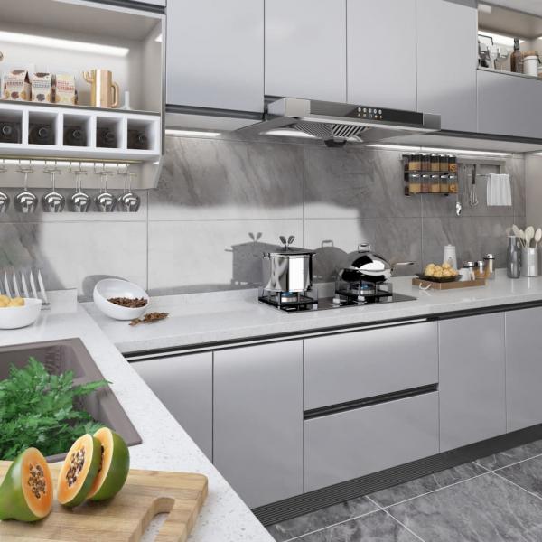 ARDEBO.de - Selbstklebende Möbelfolie Hochglanz-Silbern 500x90 cm PVC