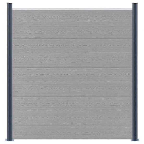 Zaunpfosten 2 Stk. Dunkelgrau 185 cm Aluminium