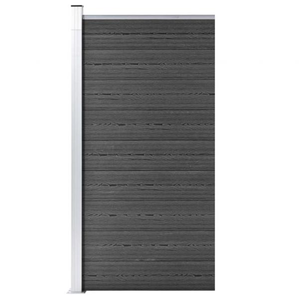 ARDEBO.de - Zaunelement WPC 95x186 cm Schwarz