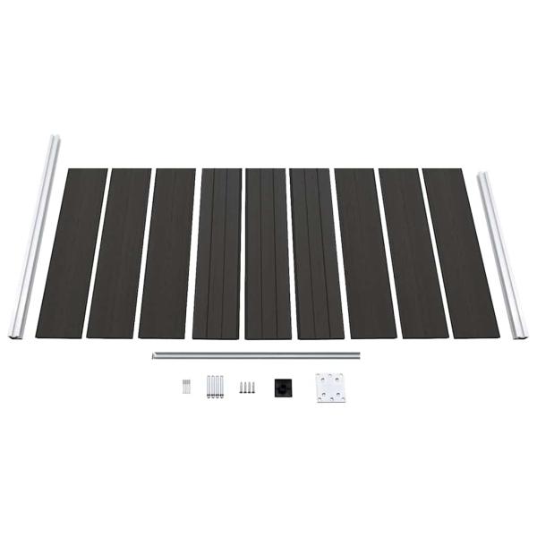 Zaunelement WPC 95x186 cm Schwarz