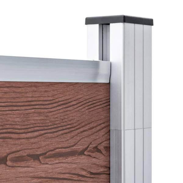 Zaunelement WPC 175x146 cm Braun
