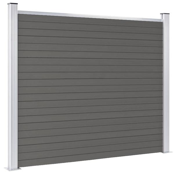 Zaunelement WPC 180x146 cm Grau